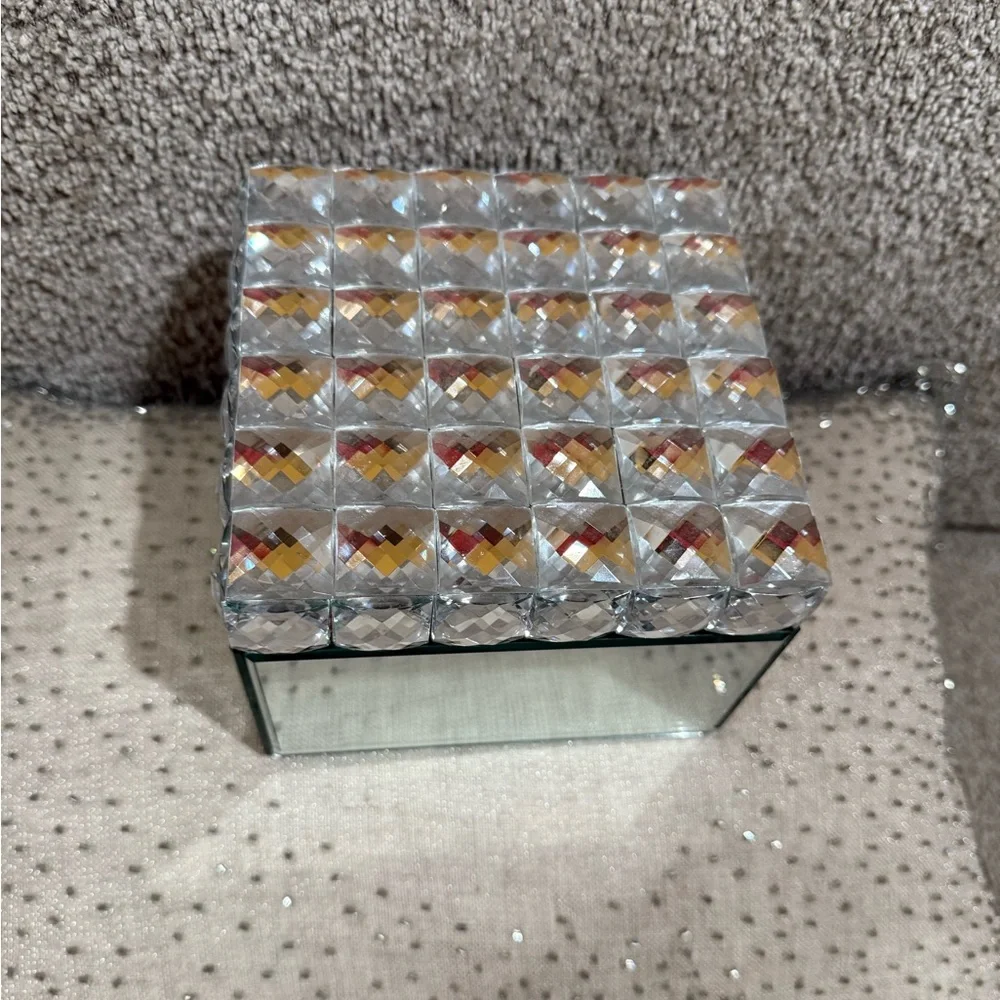 Crystal Mirrored Stella Large Jewelry Box